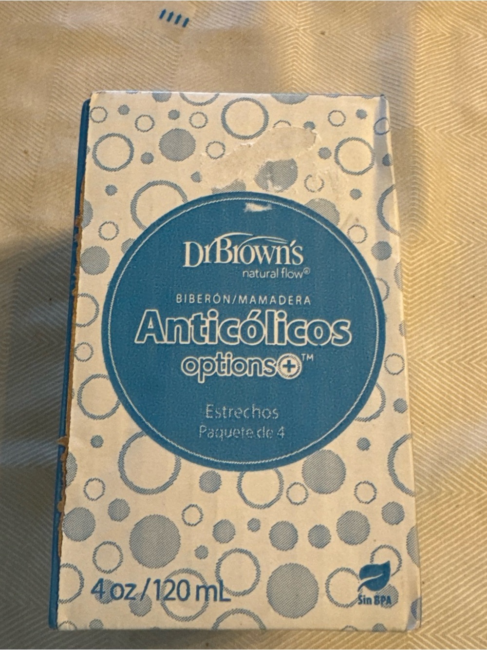 Dr. Brown's Anticólicos Options+ Narrow Baby Bottles - Blue/White